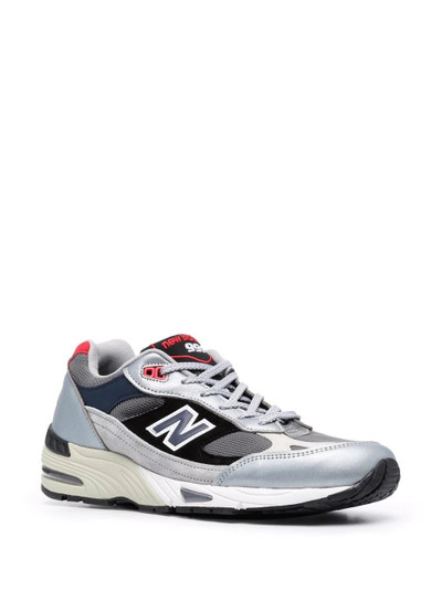 New Balance panelled leather trainers outlook