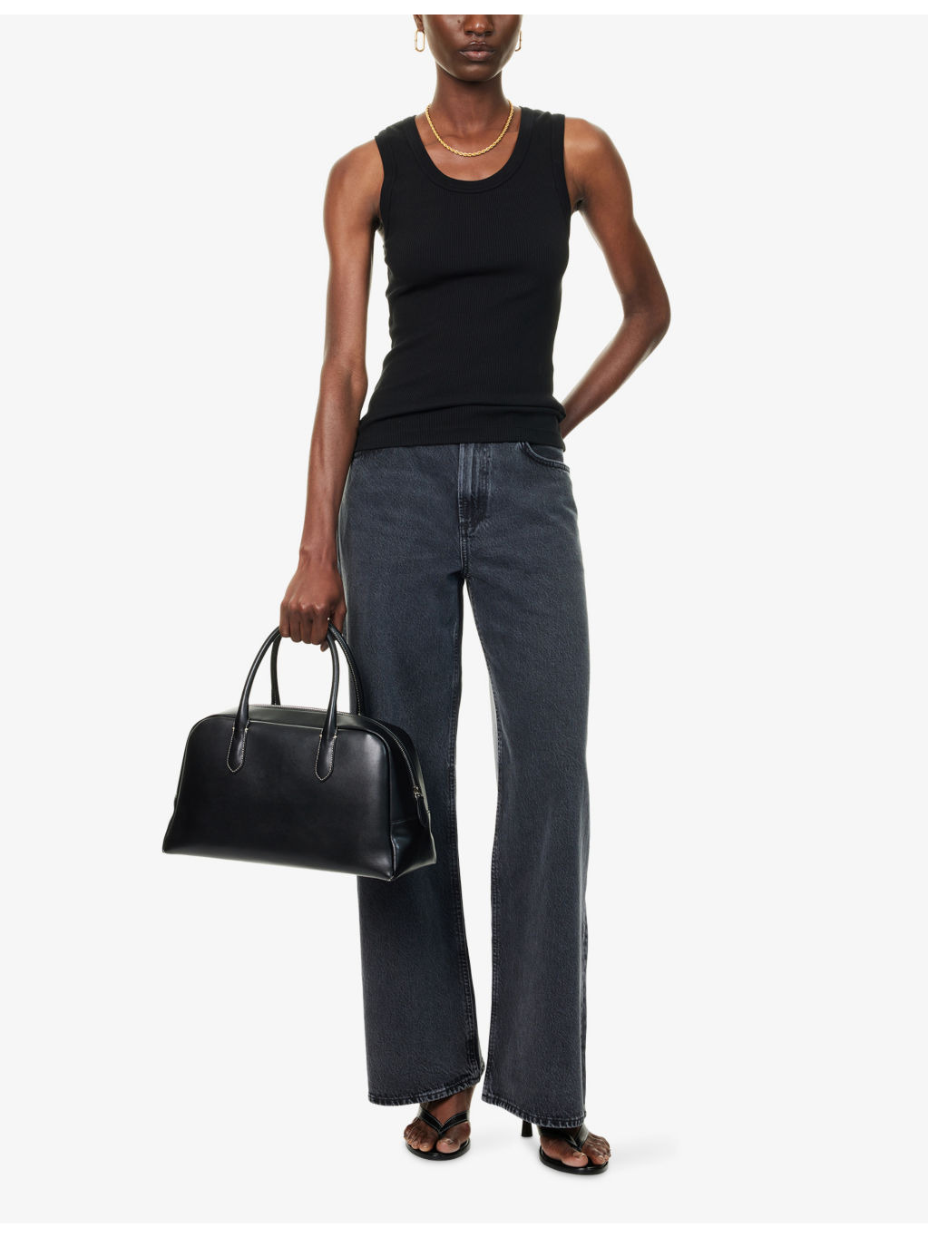 Poppy Ribbed Stretch-Woven Top - 2