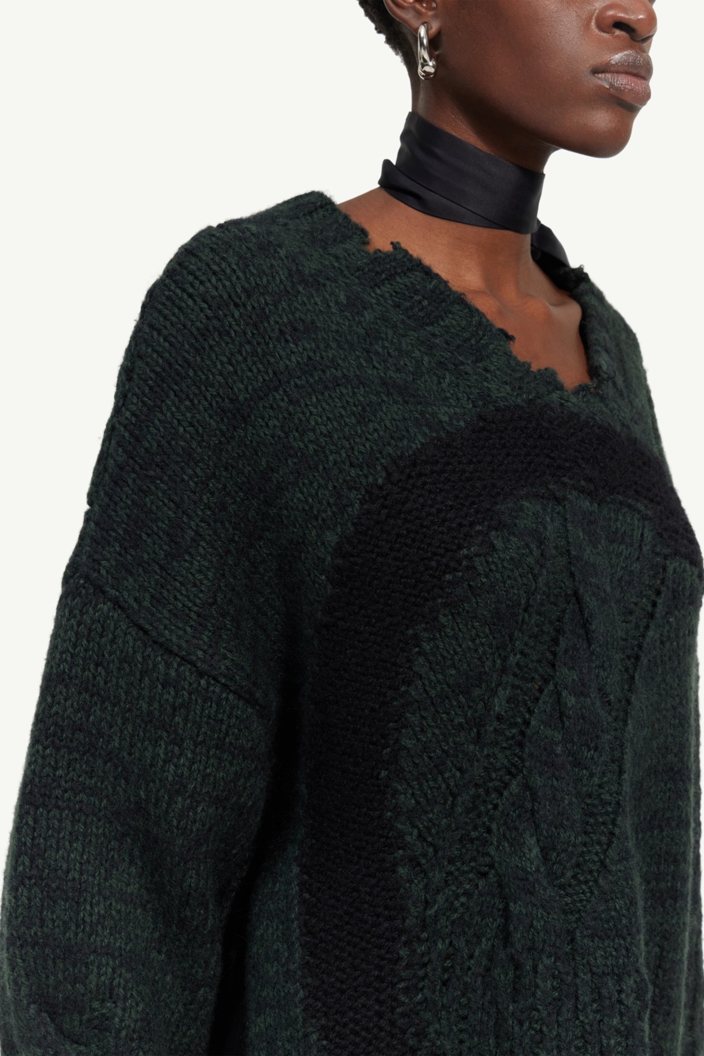 Distressed knit sweater - 6