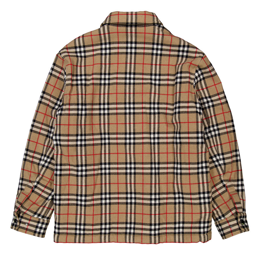Burberry Archive Beige Vintage Check Wool Cotton Overshirt - 7