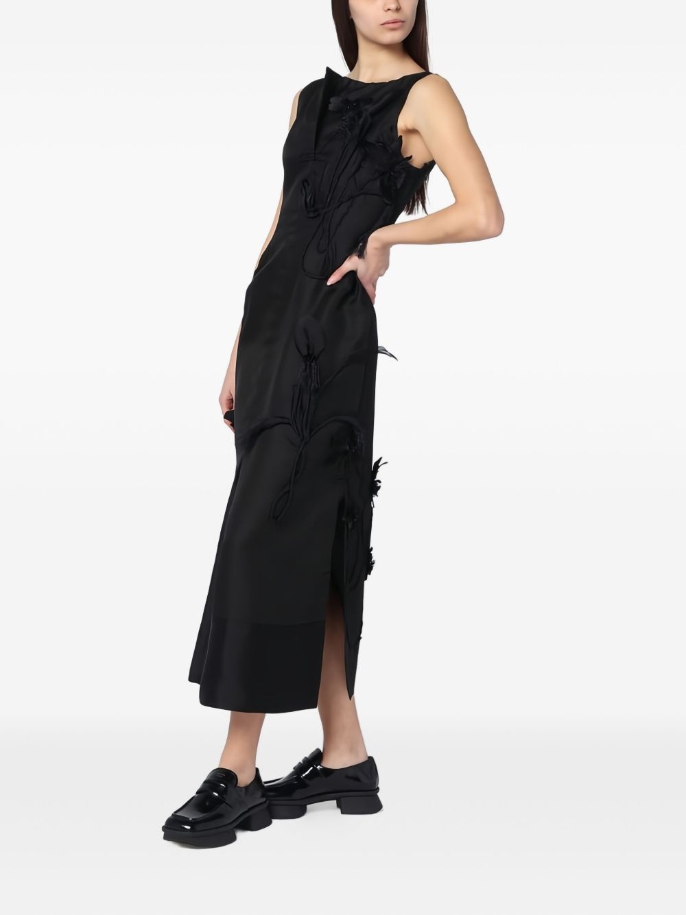 embroidered midi dress - 3