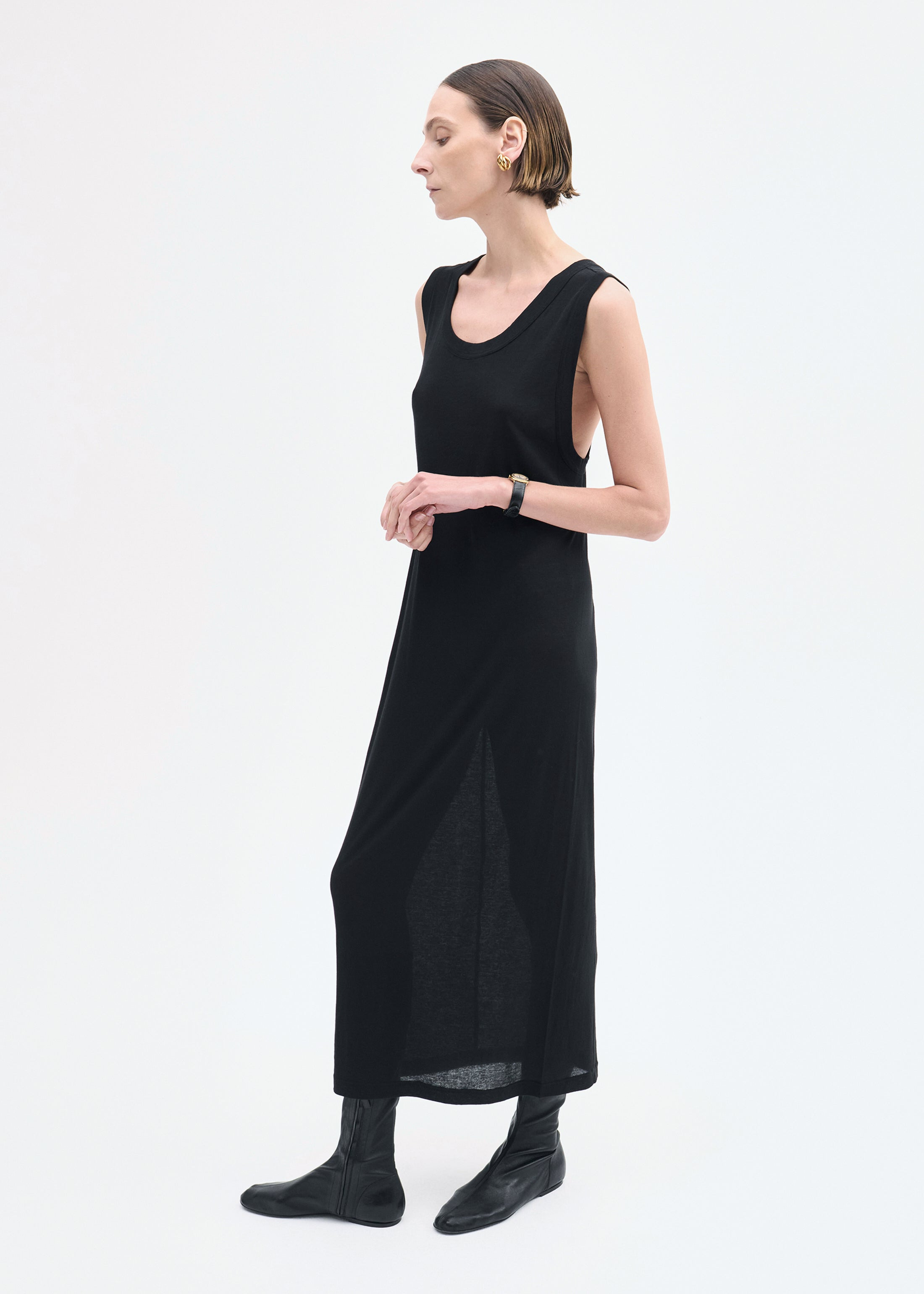 Tank Dress in Slub Jersey - 3