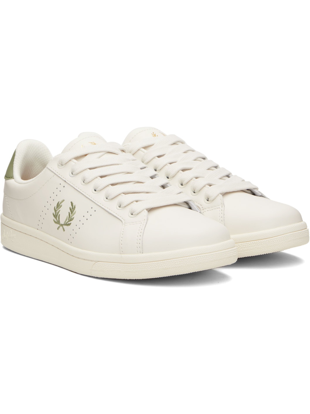 White B721 Leather Sneakers - 4