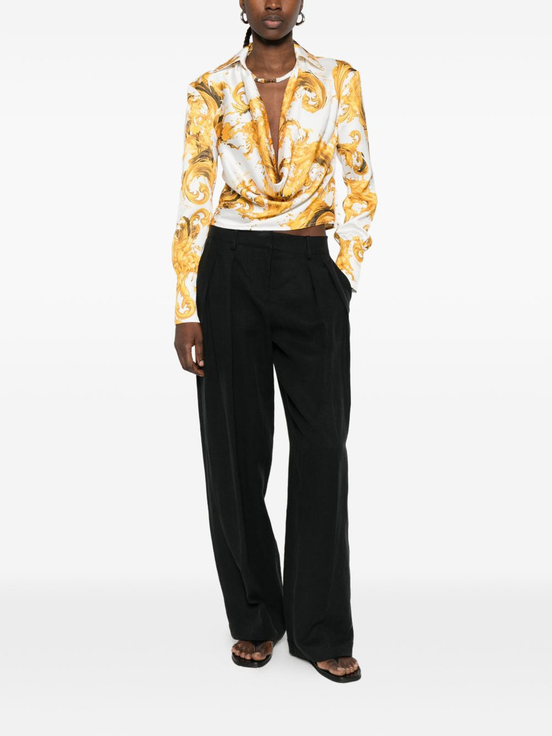 VERSACE JEANS COUTURE long-sleeve baroque-print blouse outlook