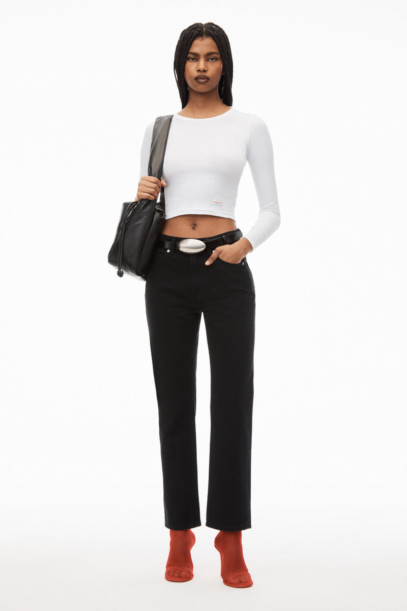Alexander Wang OG high-rise stovepipe jean in denim outlook