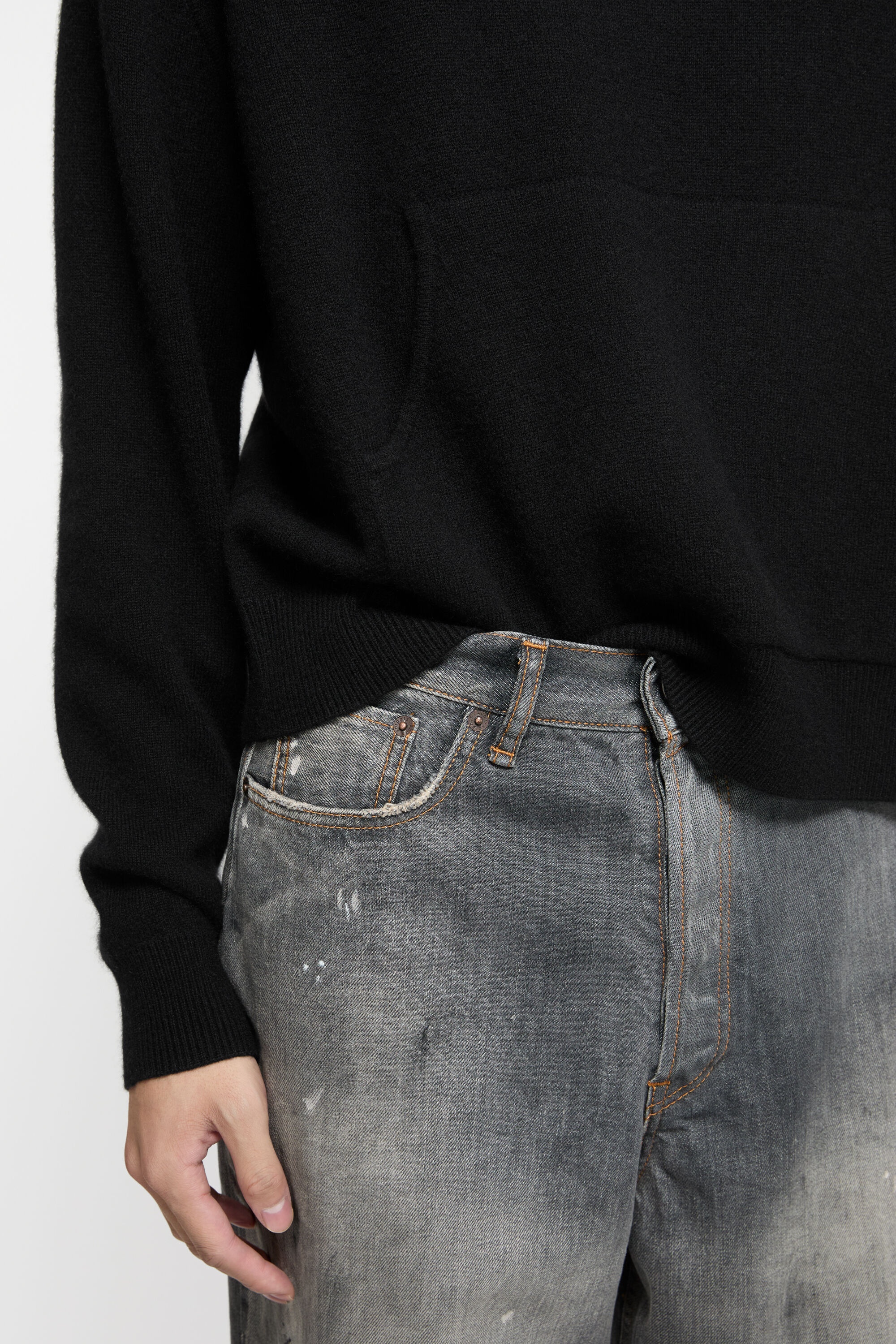 Cashmere hoodie - Black - 4