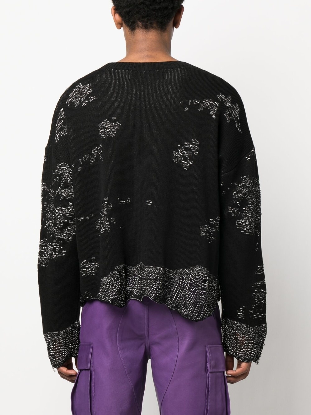 intarsia-knit long-sleeve jumper - 4