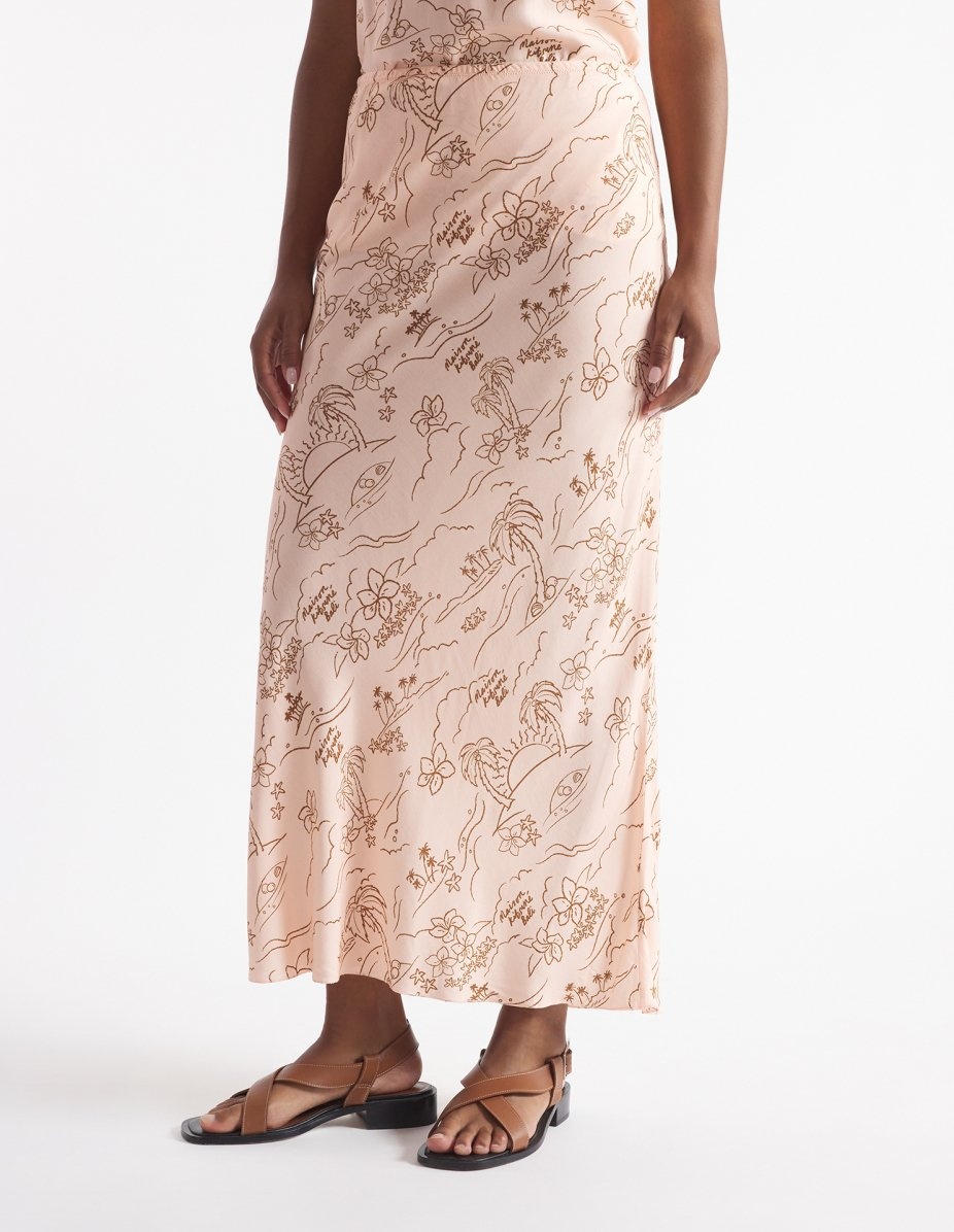 “TROPICAL PALM” BIAS SKIRT - 3
