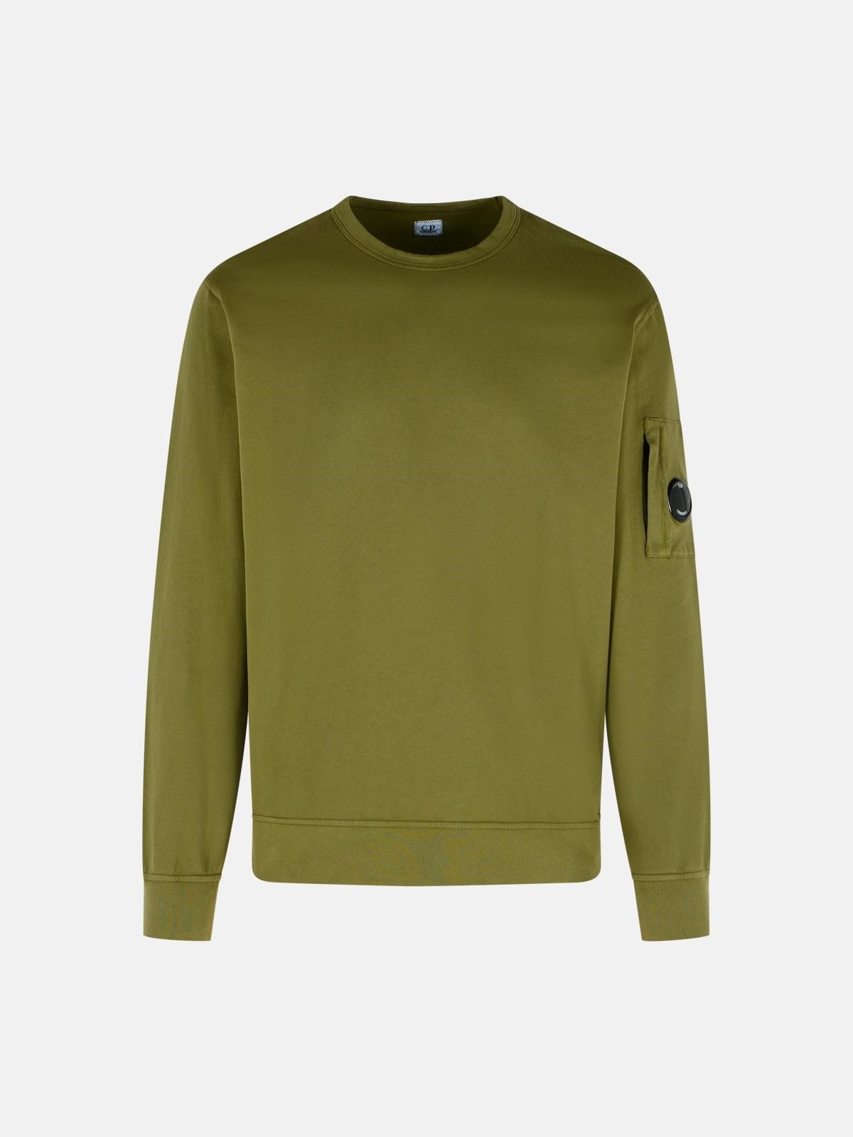 GREEN COTTON SWEATSHIRT - 1