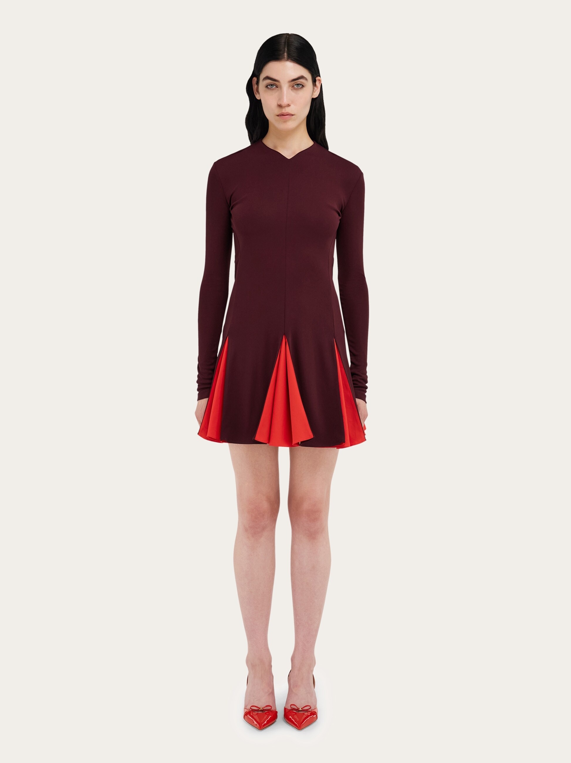 Colors block skater dress - 8
