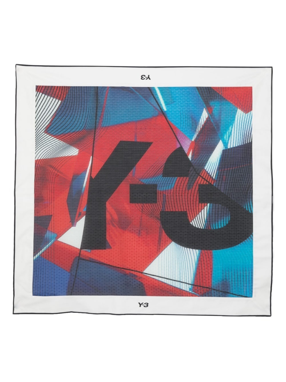 logo-print cotton-silk scarf - 1