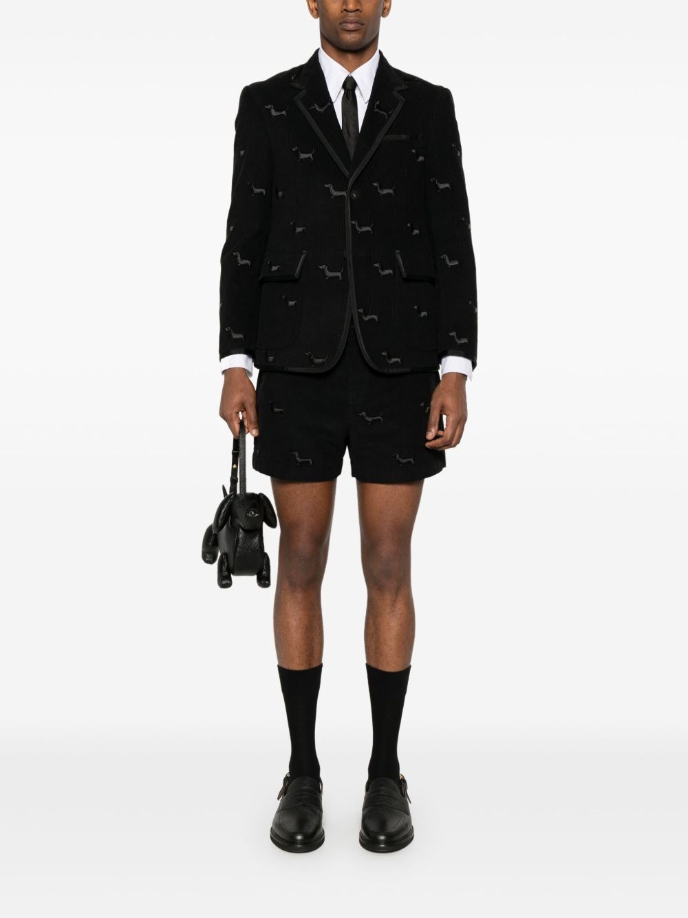 Hector-motif corduroy blazer - 2