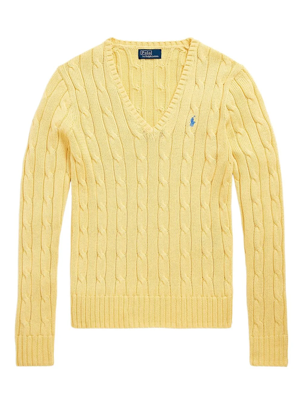 cable-knit V-neck sweater - 1