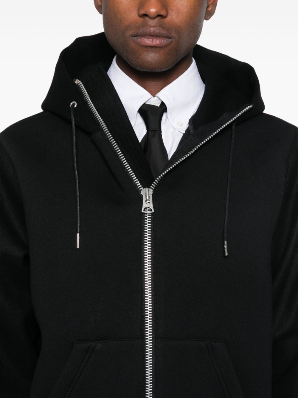 panelled hoodie - 5