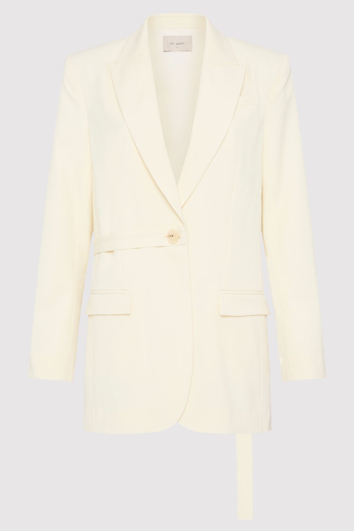 Belt Detail Blazer - Milk - 1