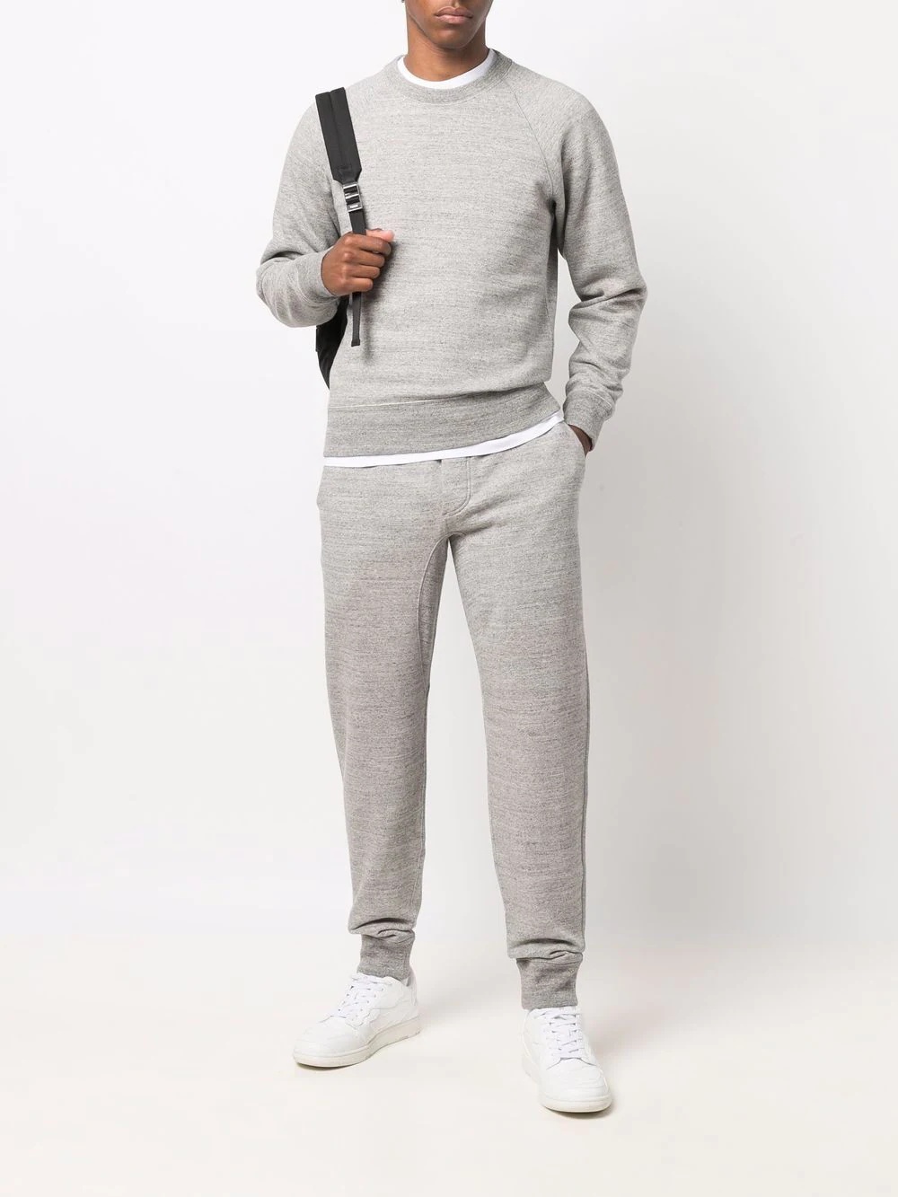 mélange-effect track pants - 2