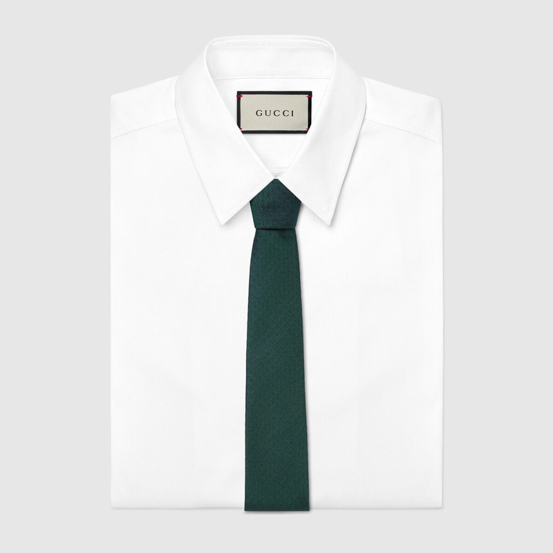GUCCI GG silk jacquard tie outlook