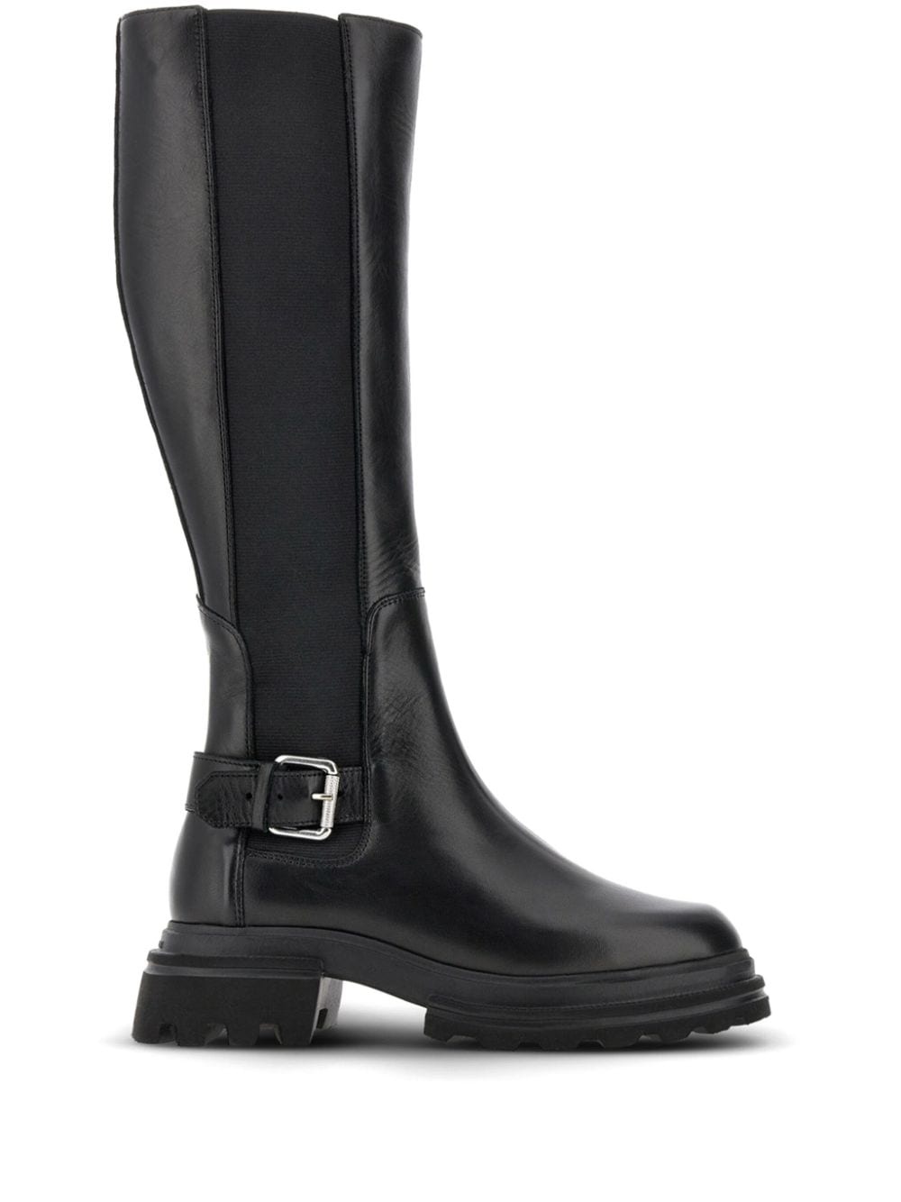 buckled knee-high boots - 1