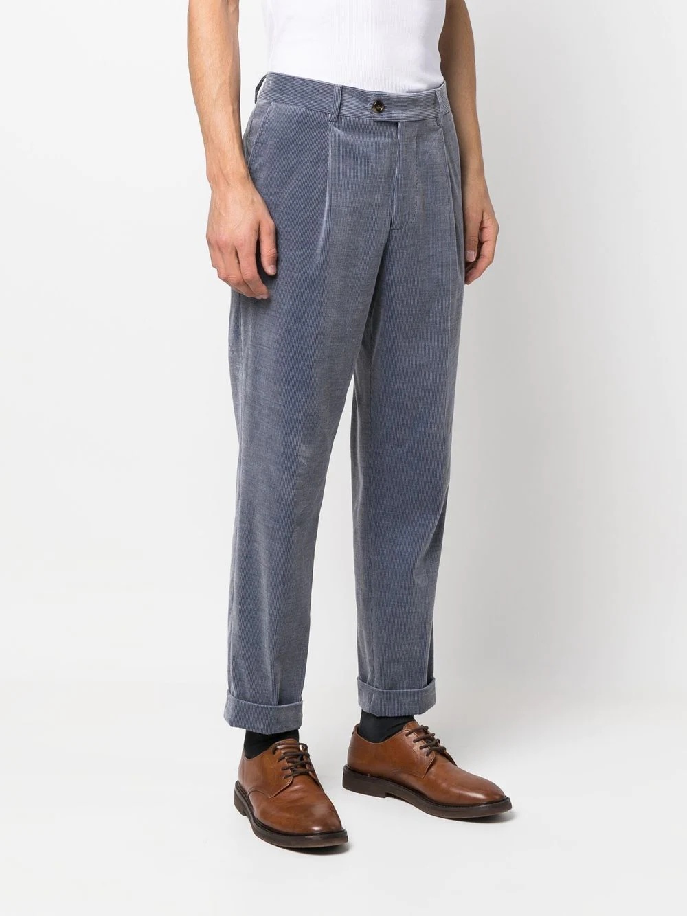 corduroy straight-leg trousers - 3