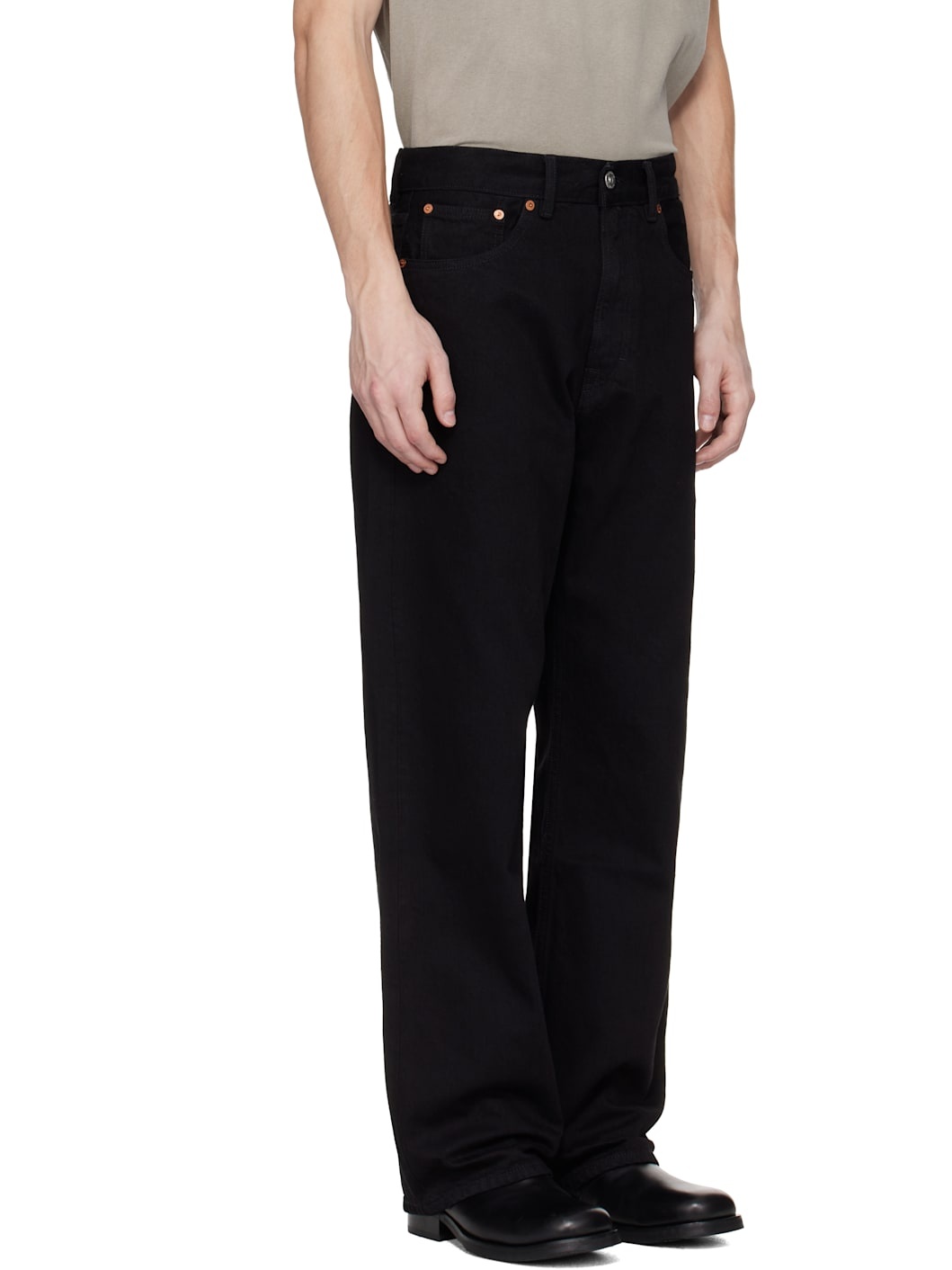 Black Third Cut Jeans - 2