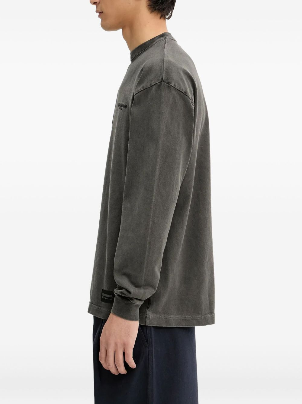 logo-embroidered long-sleeve T-shirt - 3