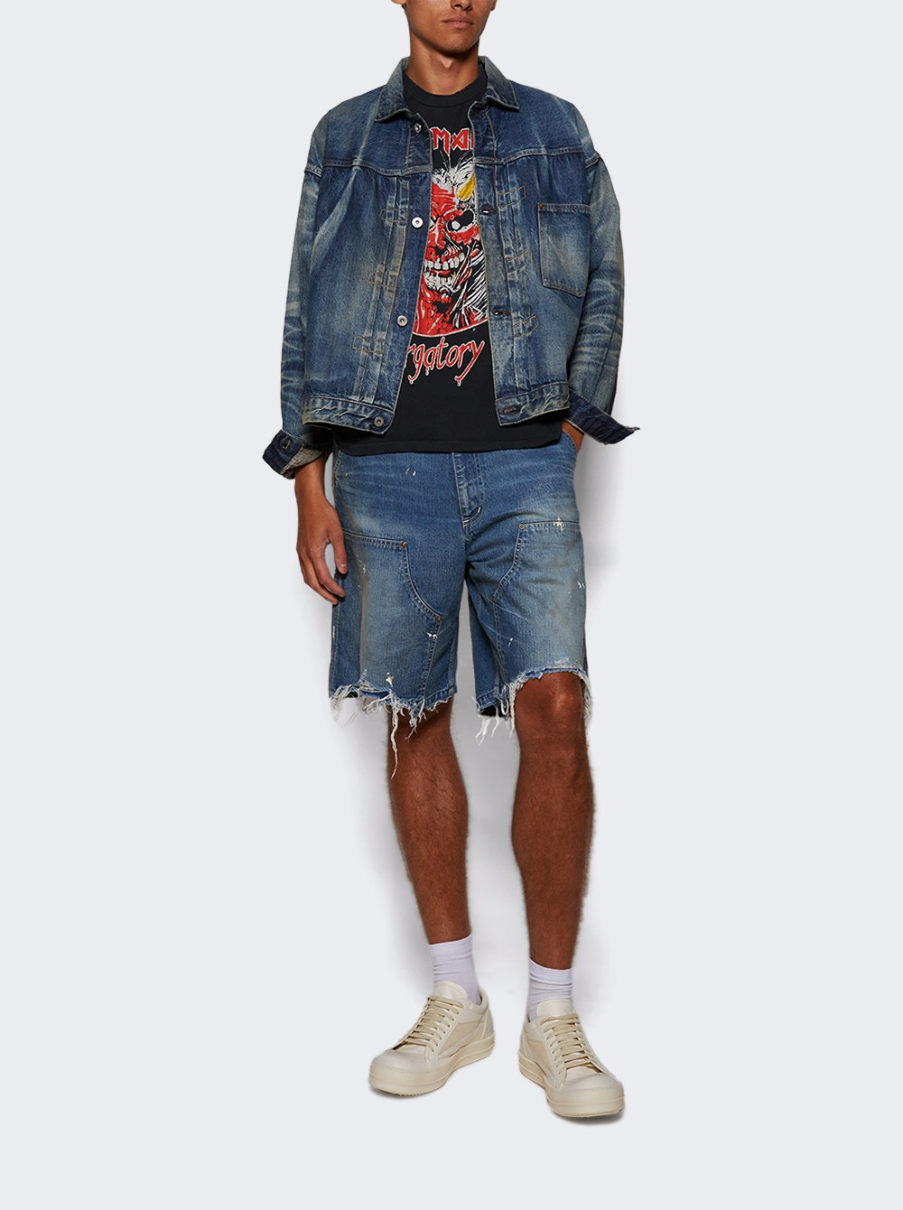 Double Knee Shorts Blue - 5