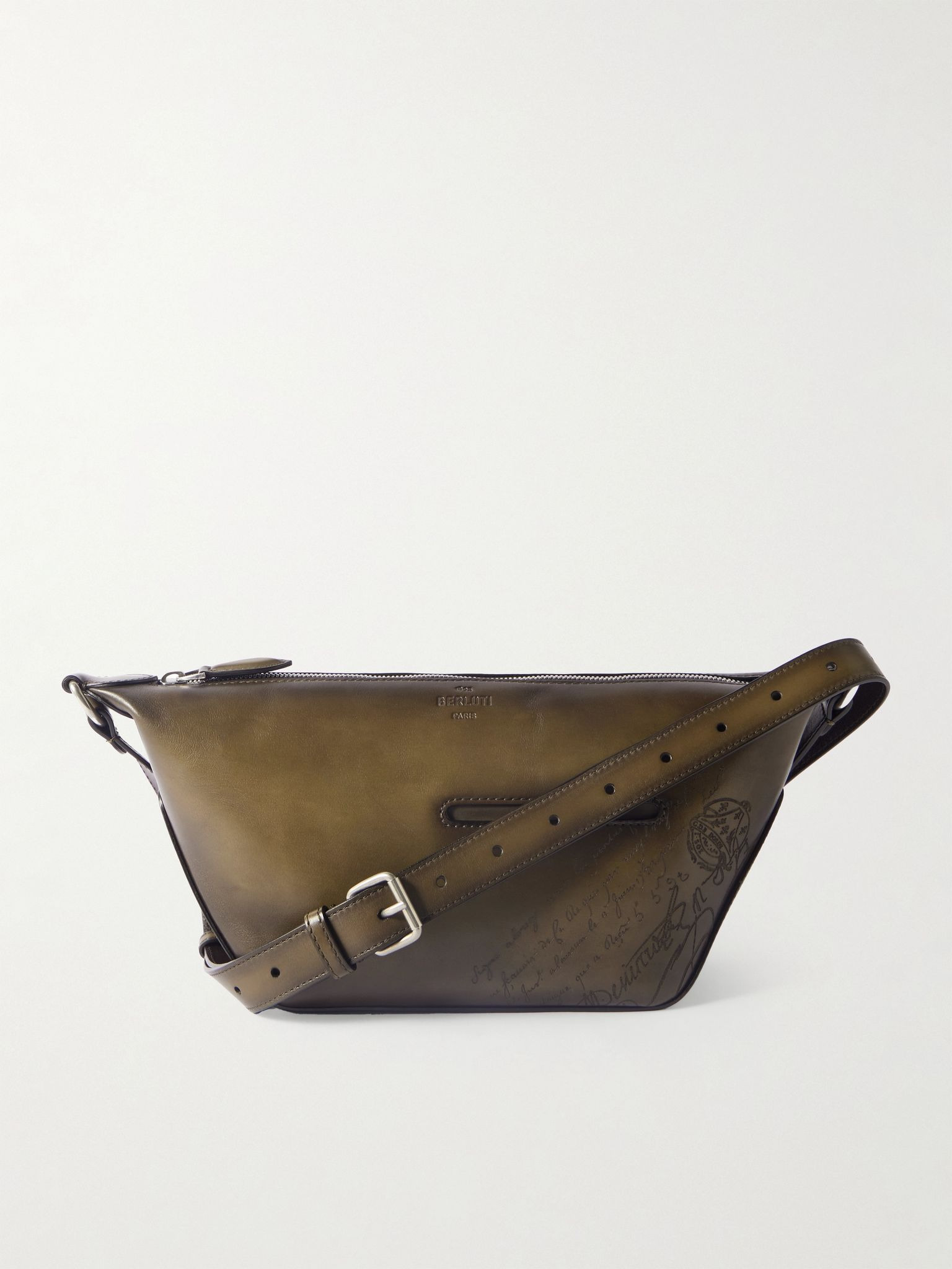 Toujours Scritto Venezia Leather Messenger Bag Brown - 1