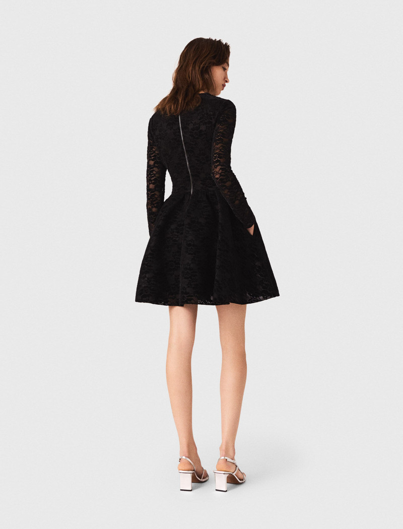 Flared velvet mini dress 4