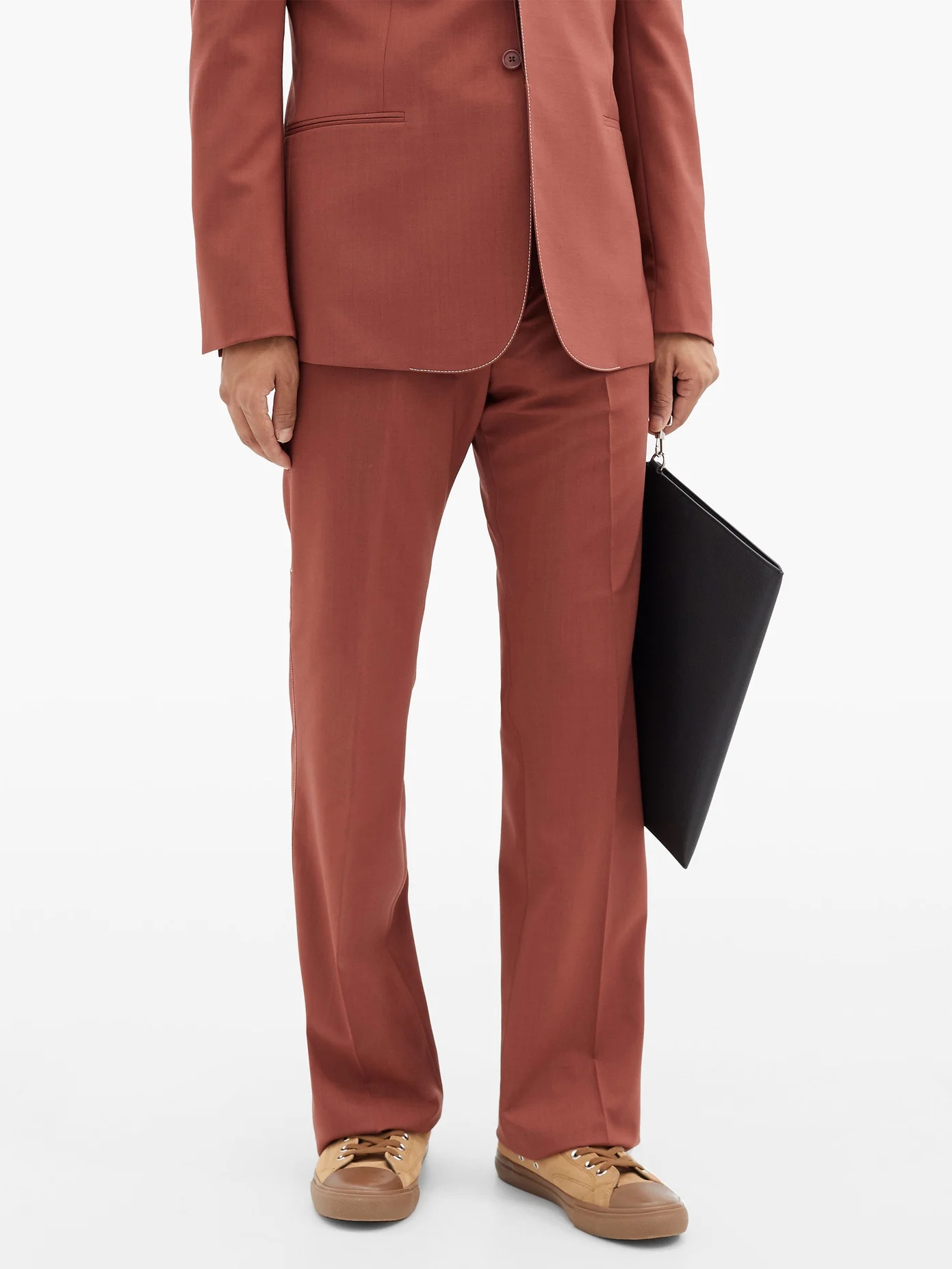 Single-breasted wool-blend suit - 6