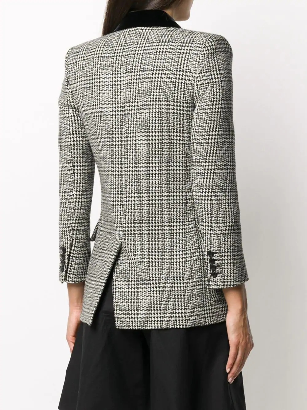 double-breasted check jacket - 4