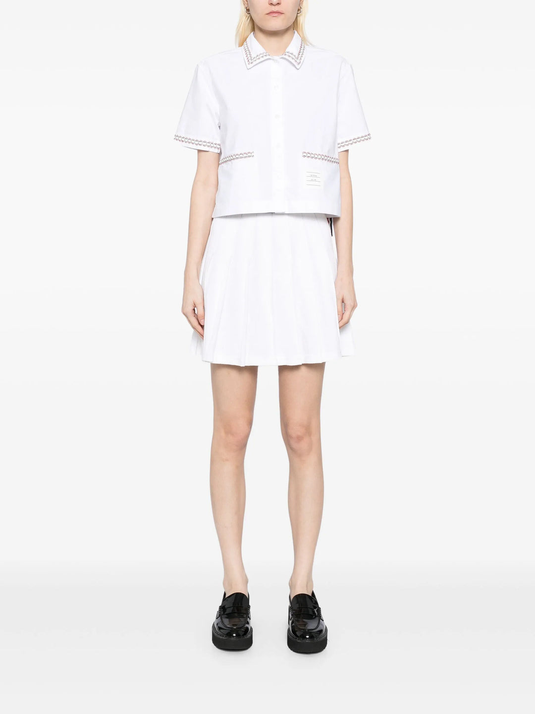 Drop Back Cropped Shirt - 2