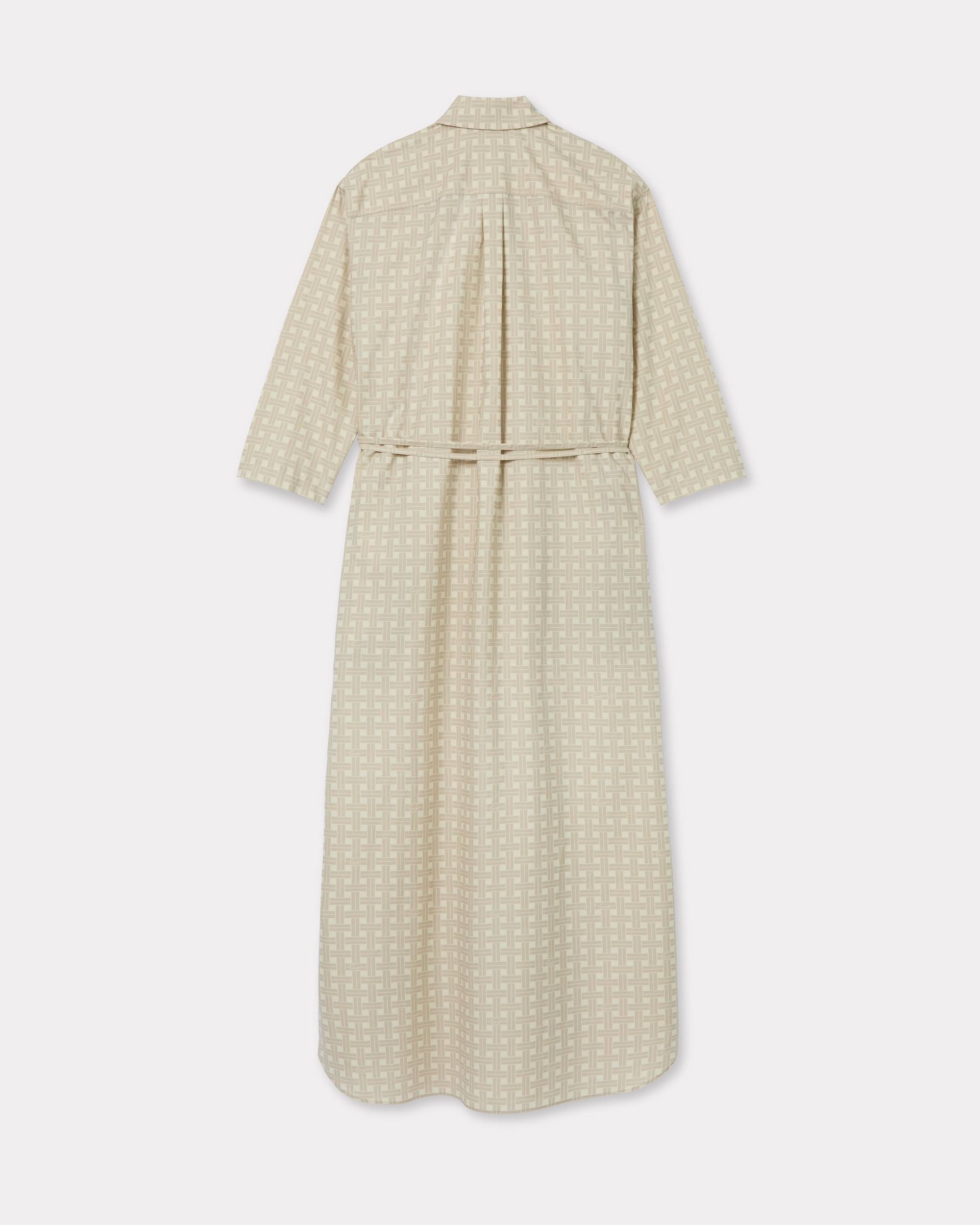 'KENZO Weave' long shirt dress in twill cotton viscose - 2