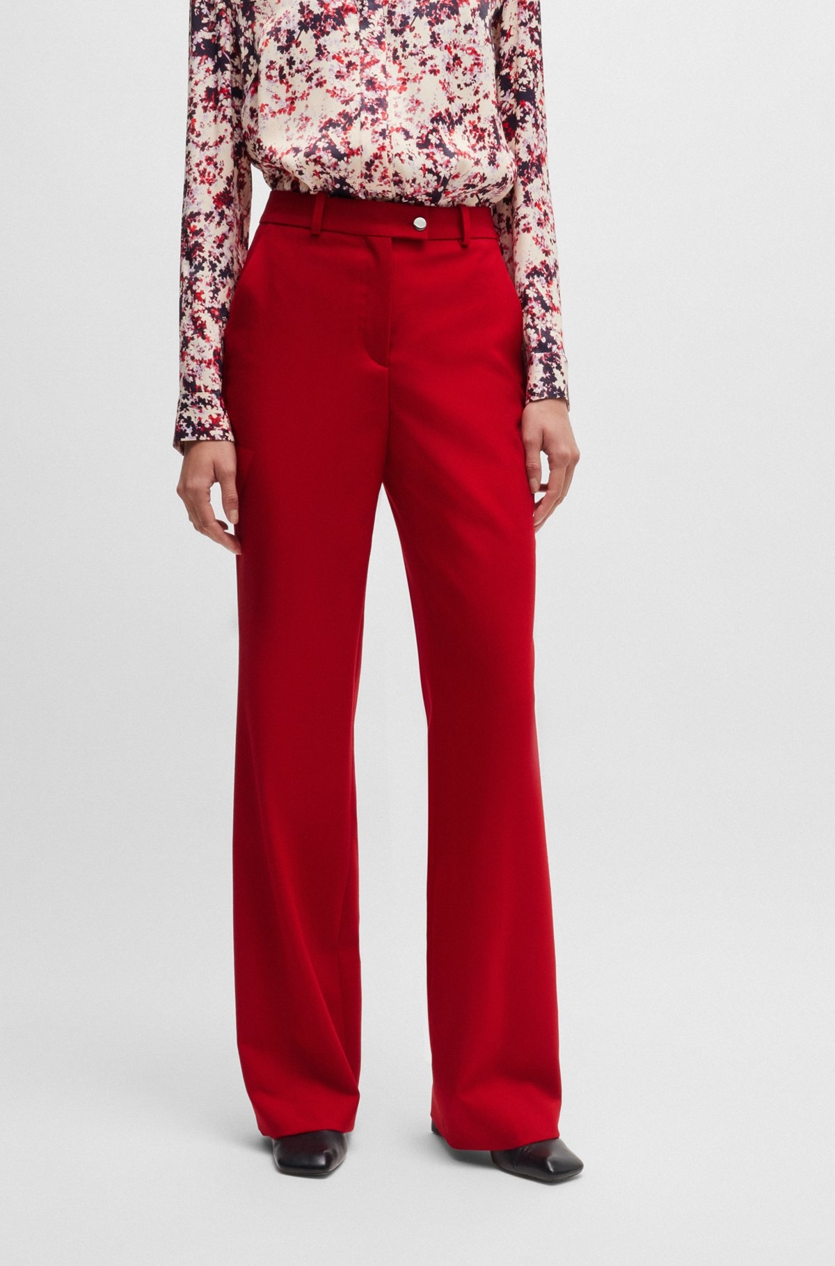 REGULAR-FIT TROUSERS IN VIRGIN-WOOL TWILL - 2