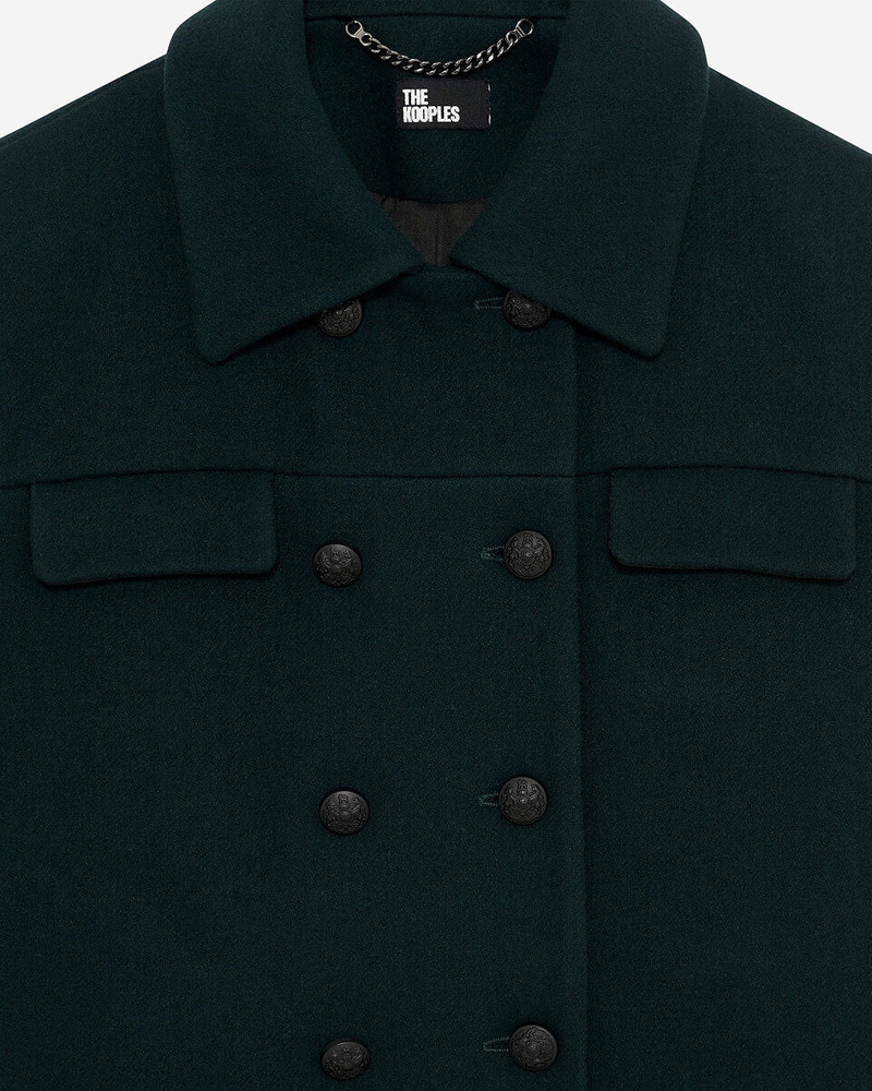 DARK GREEN WOOL SHORT JACKET 6