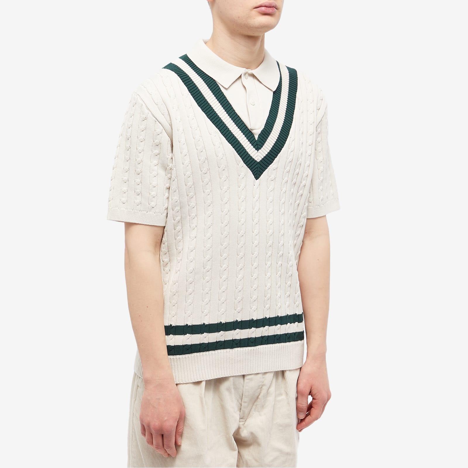 END. x Beams Plus 'Ivy League' Cricket Knit Polo - 2