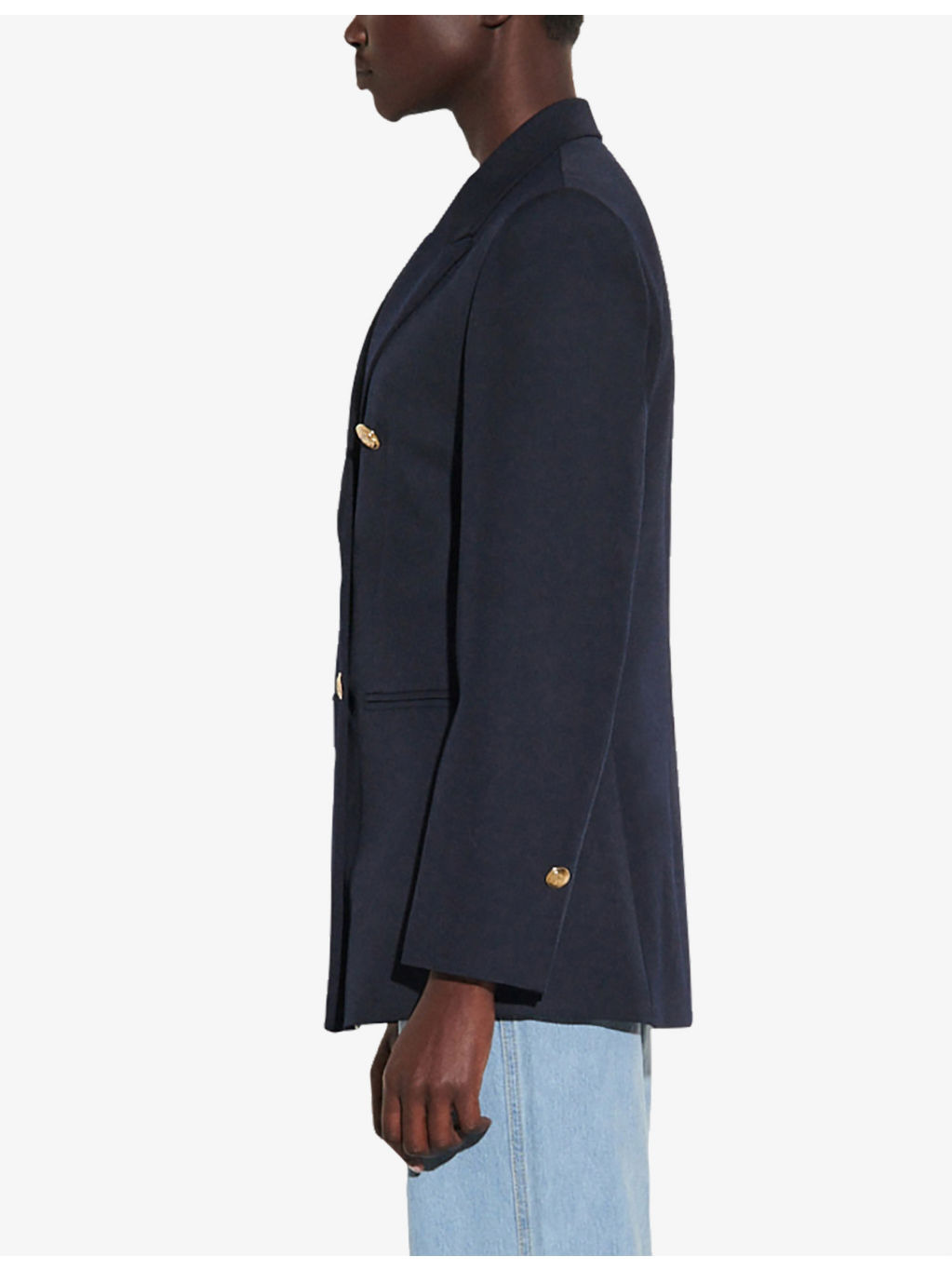 Double-breasted stretch-crepe blazer - 3