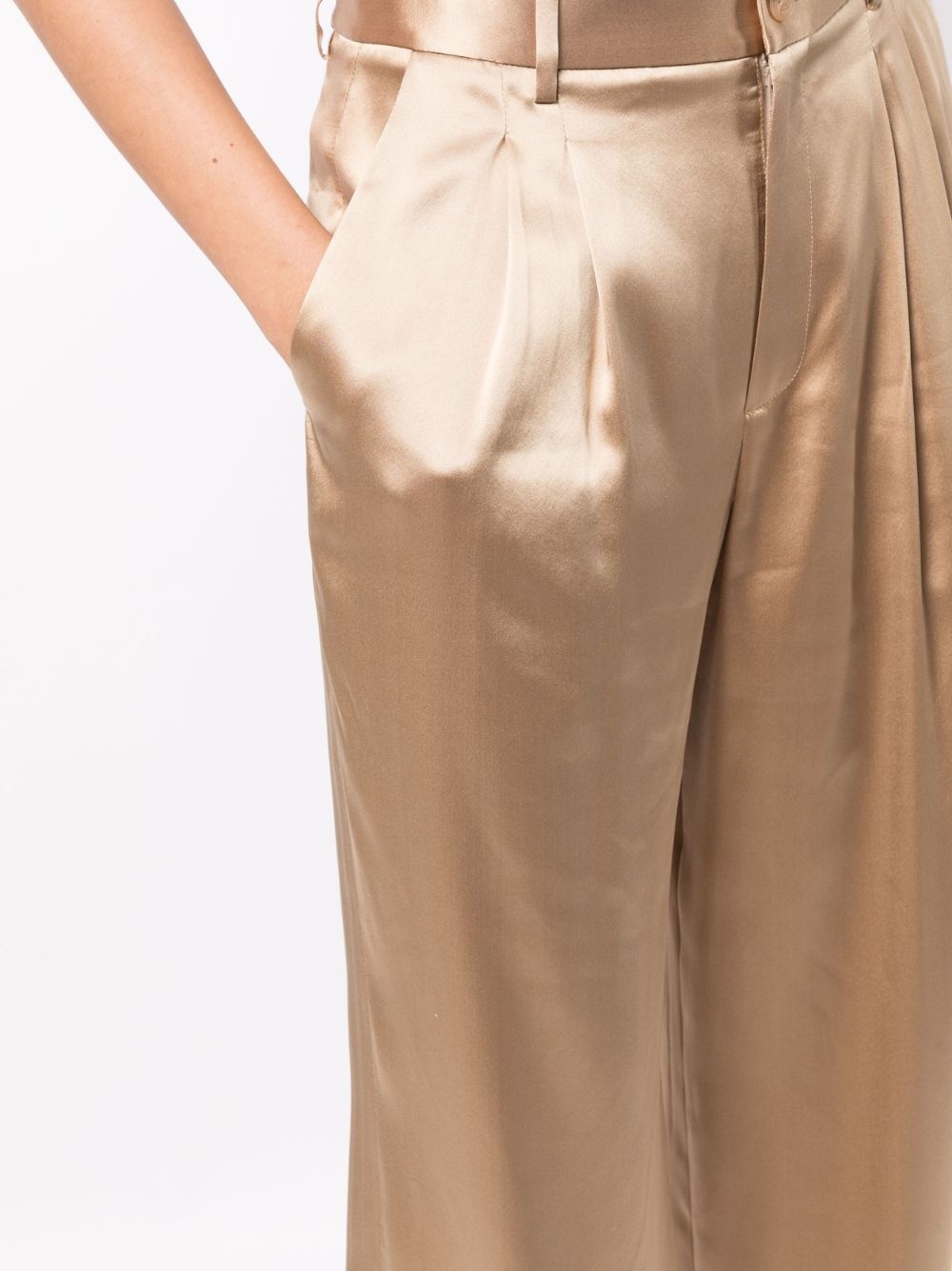 Flavie silk wide-leg trousers - 5