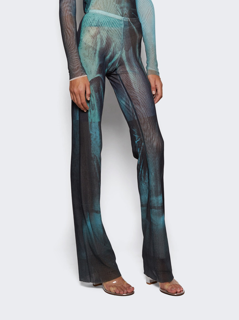 Mesh Trouser Water Print - 2