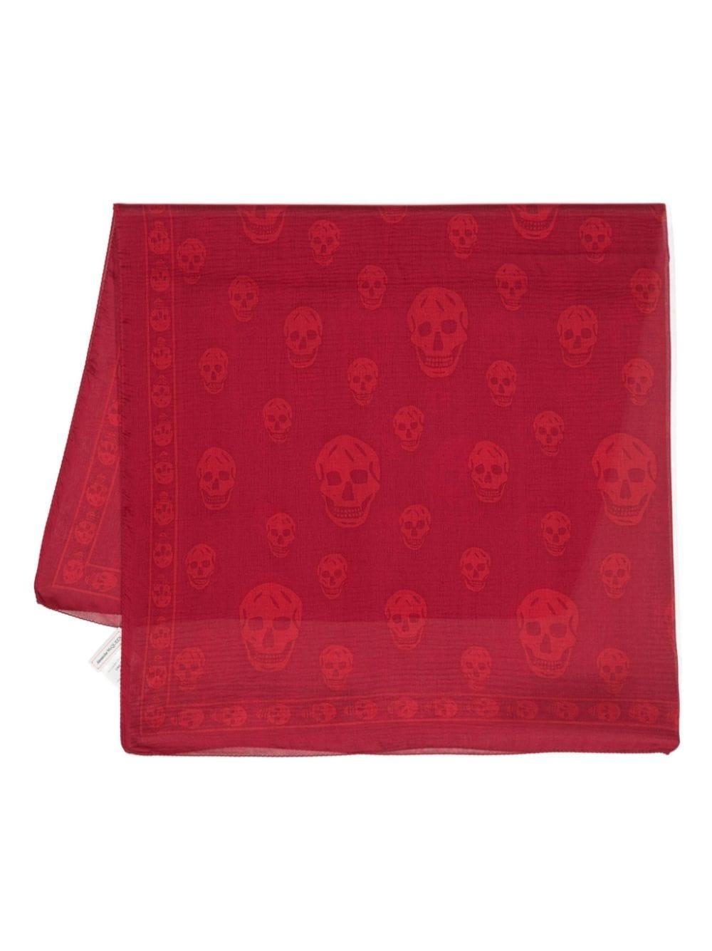 skull-print silk scarf - 1