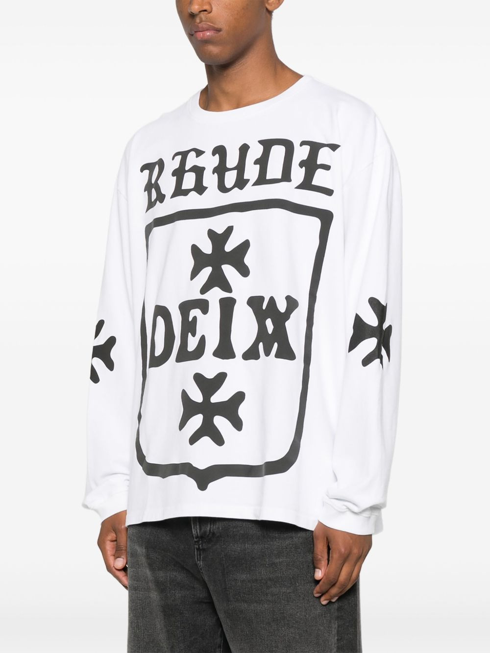 logo-print long-sleeve sweatshirt - 3