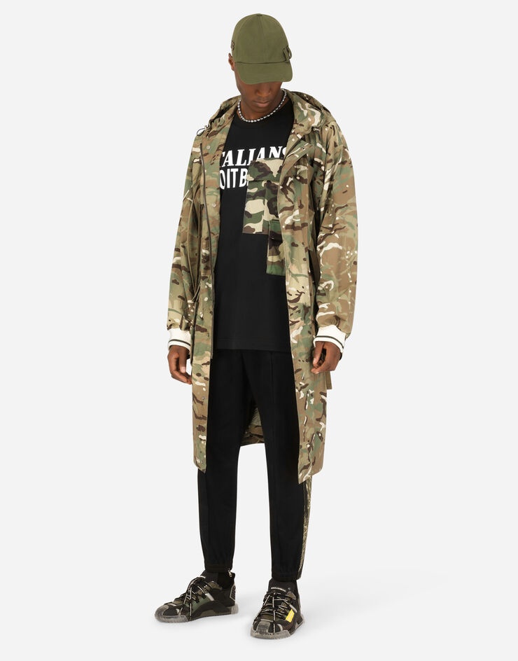 Camouflage-print nylon trench coat - 7