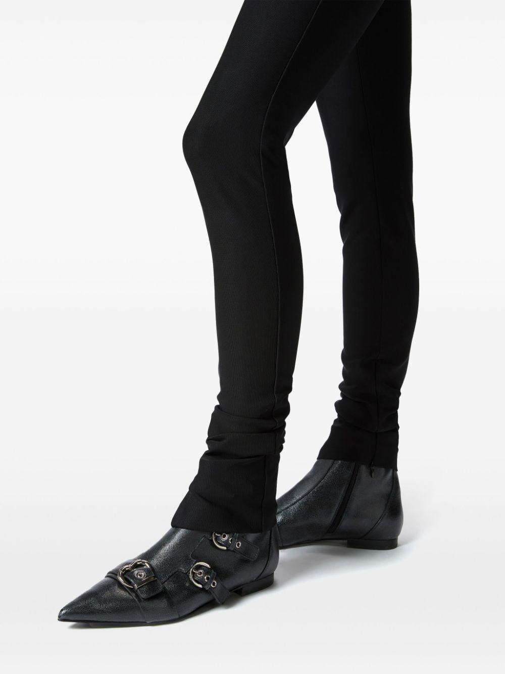 creased straight-leg trousers - 3