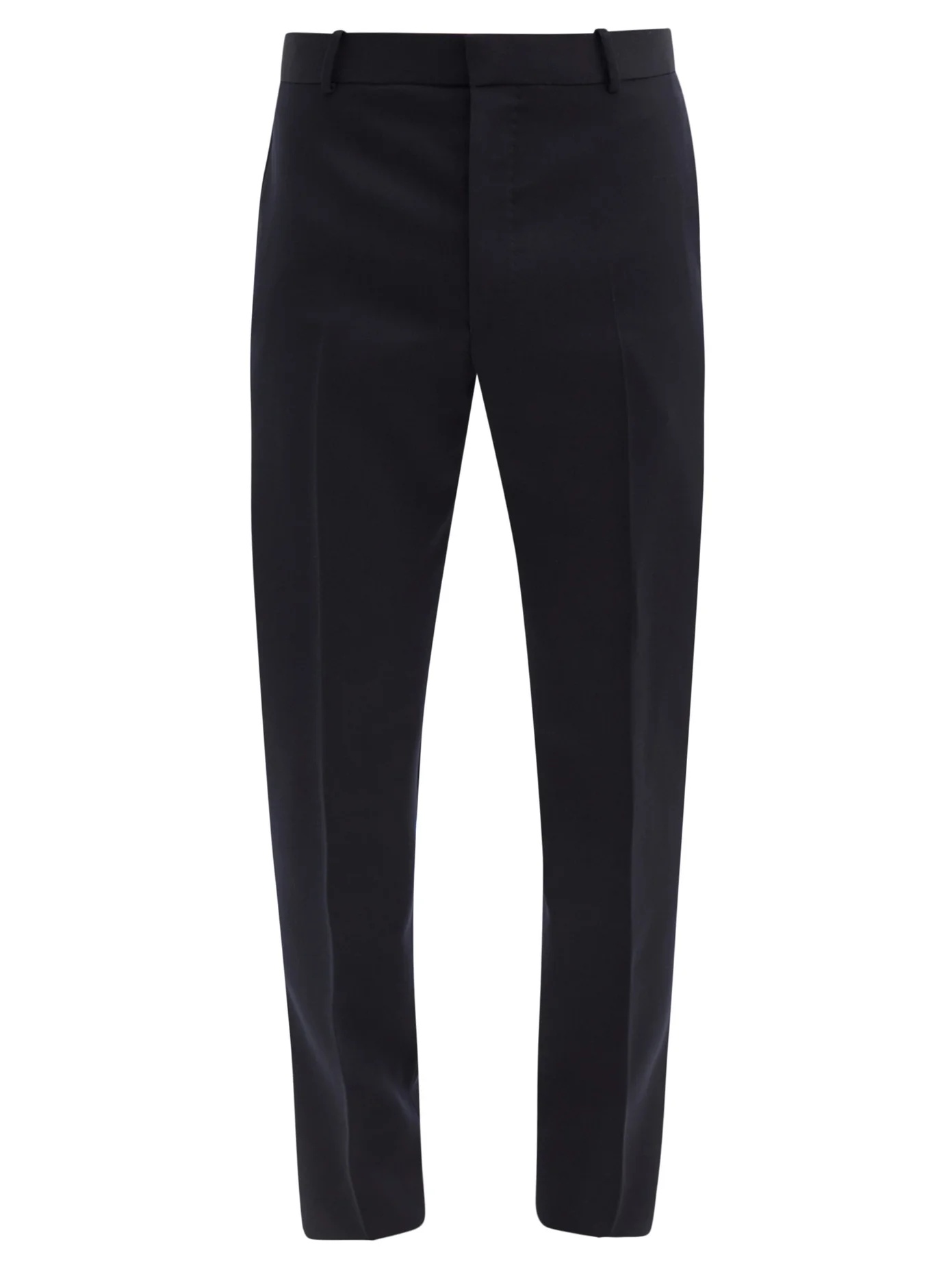 Tapered-leg wool-crepe suit trousers - 1