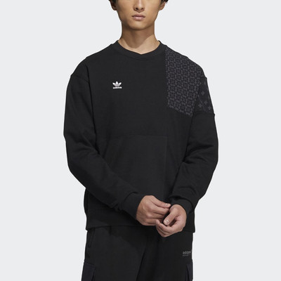 adidas adidas originals CNY Limited Pattern Printing Sports Round Neck Pullover Black HC0565 outlook
