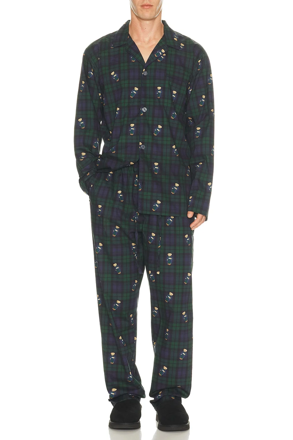 Woven Long Sleeve PJ Top & PJ Pant Set - 1