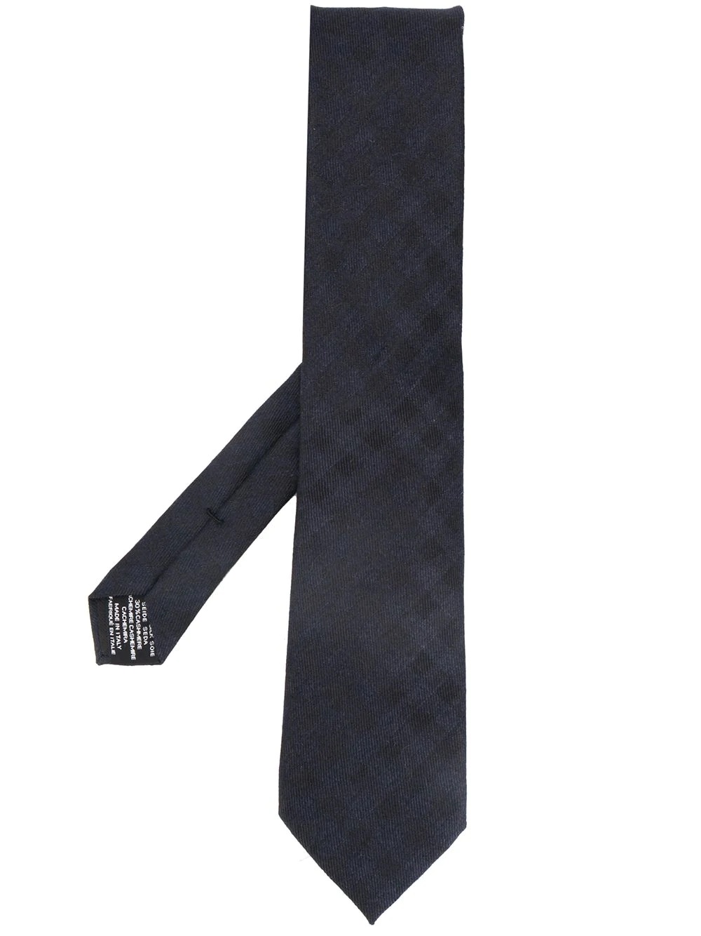 checked pattern necktie - 1