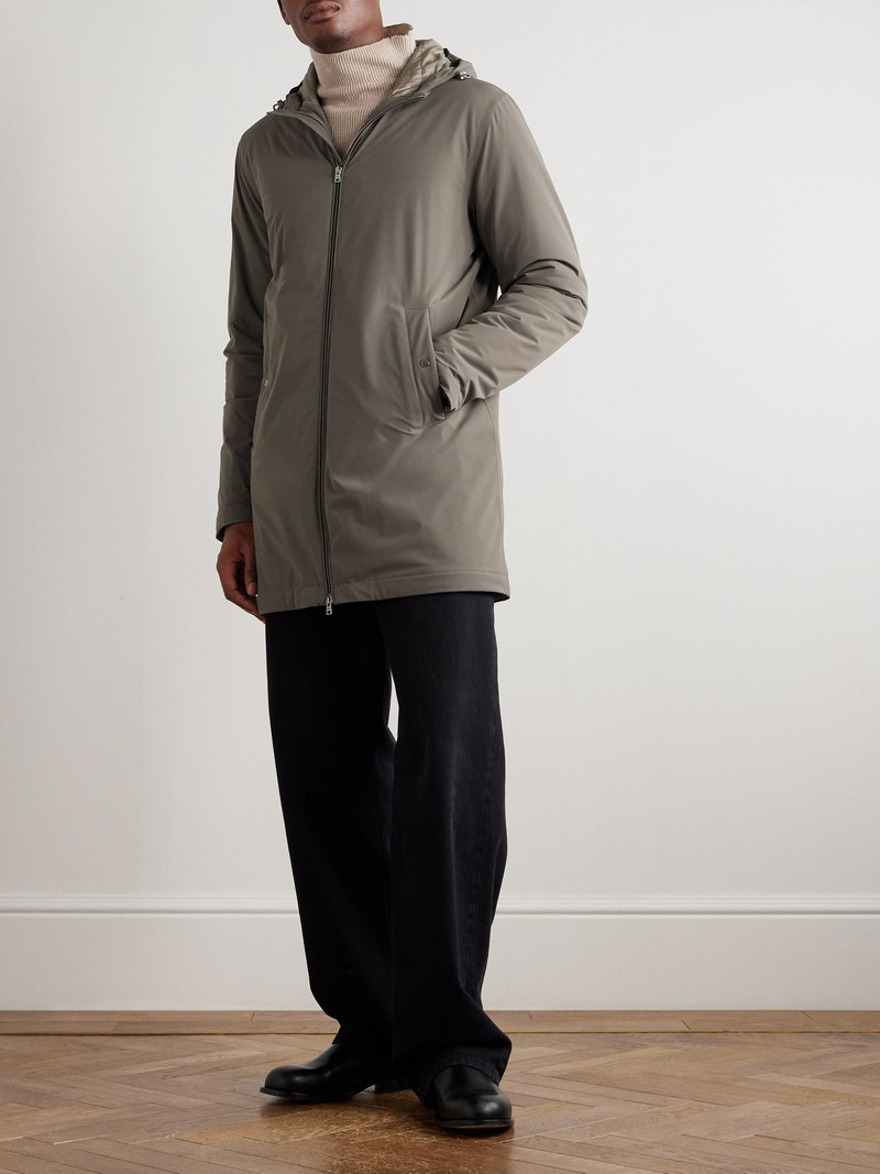 Herno Padded Shell Hooded Parka Taupe outlook