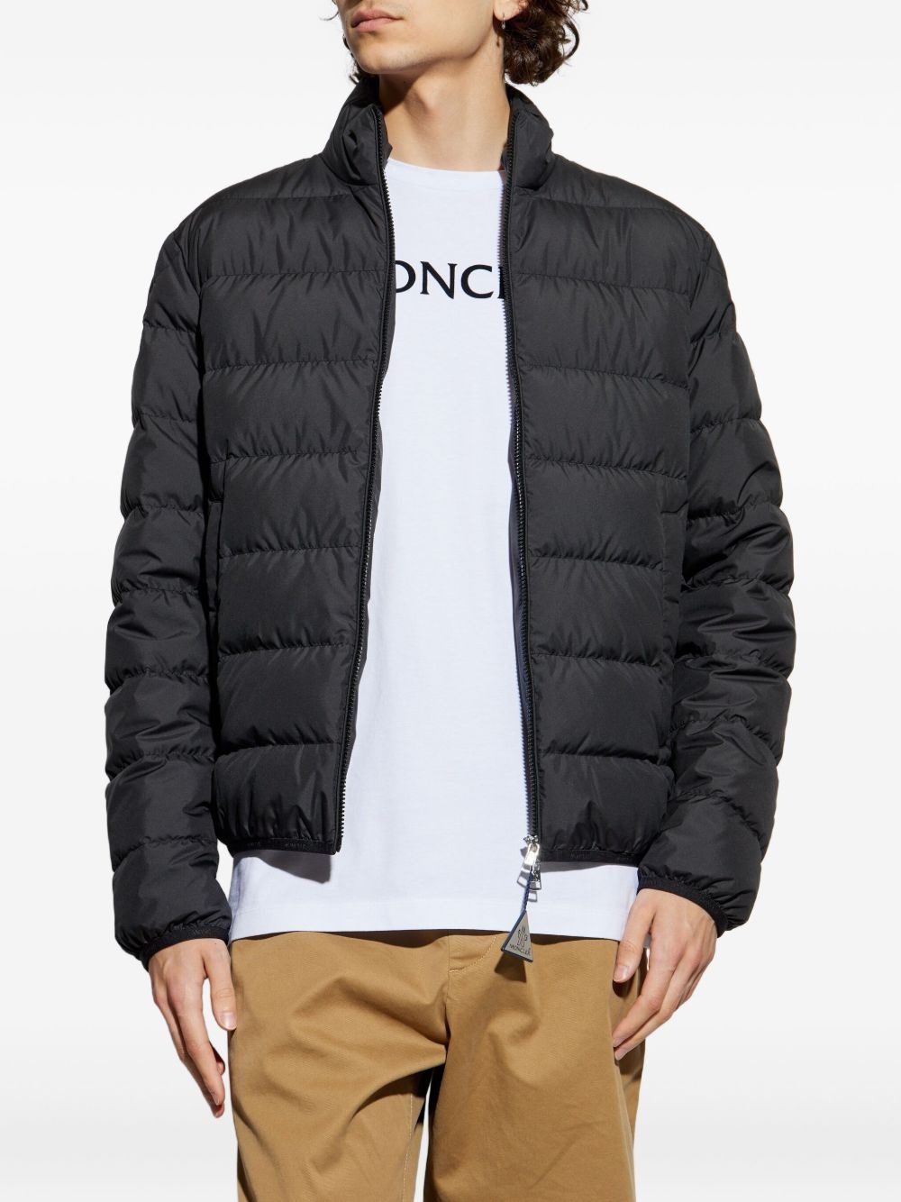 logo-patch padded jacket - 3