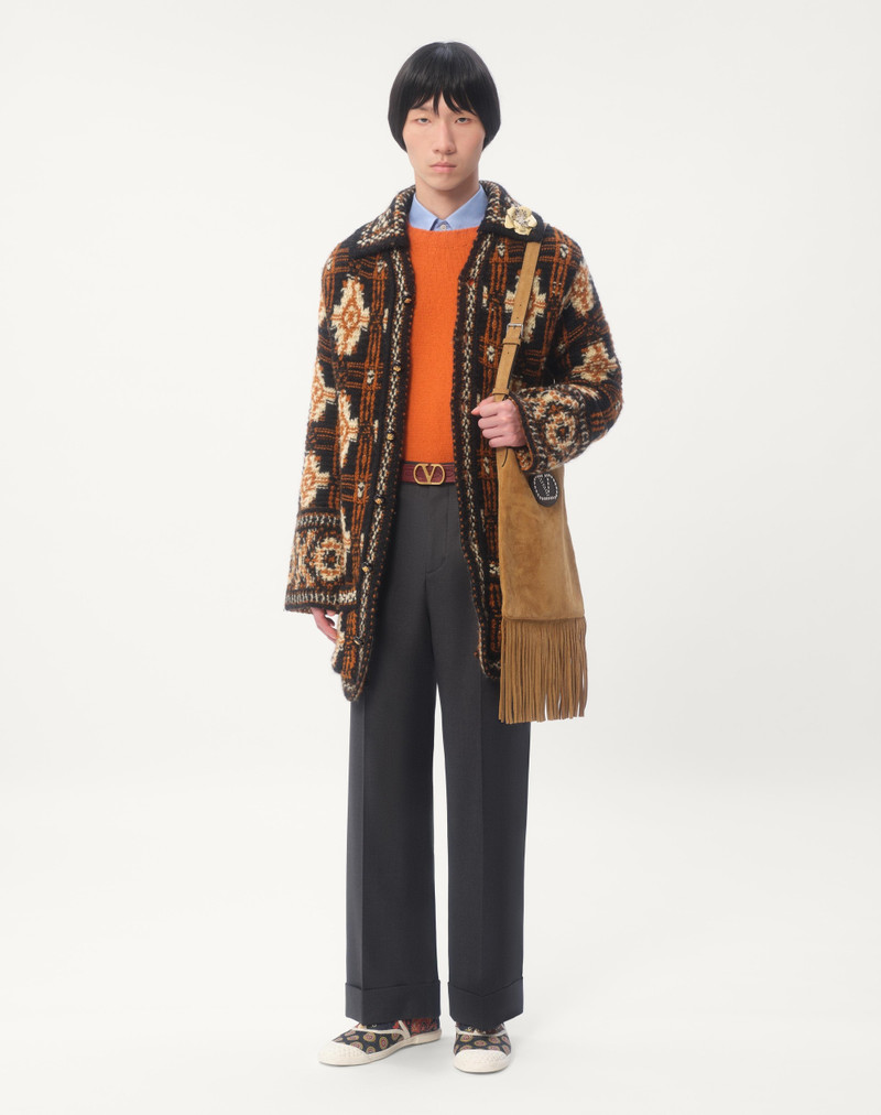 Valentino SHETLAND WOOL CREWNECK SWEATER WITH VLOGO EMBROIDERY outlook