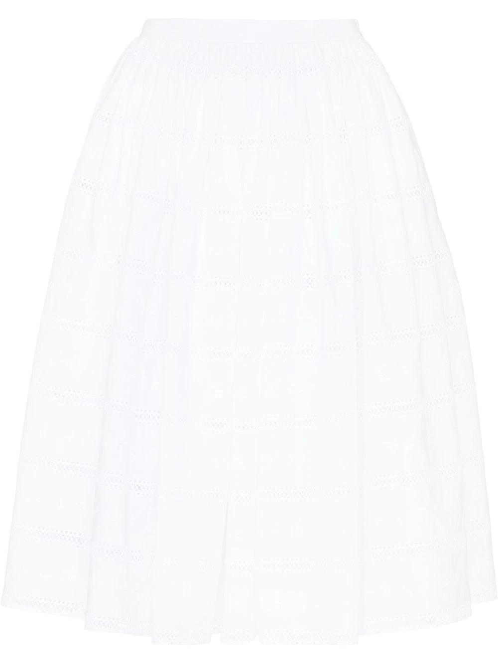 eyelet lace full skirt - 1